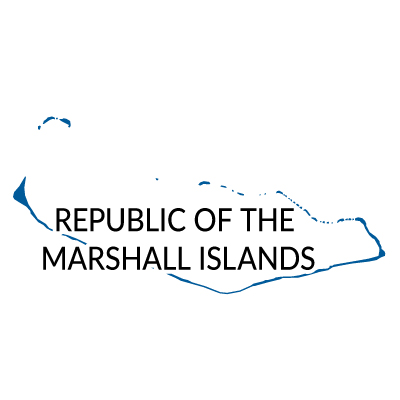 マーシャル諸島共和国無料フリーイラスト｜英語(青)